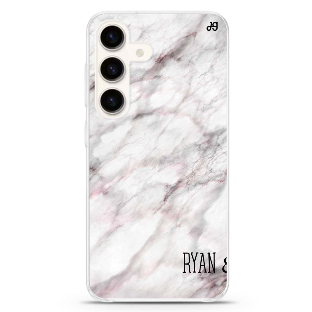 White Marble Samsung Galaxy Ultra Clear Case