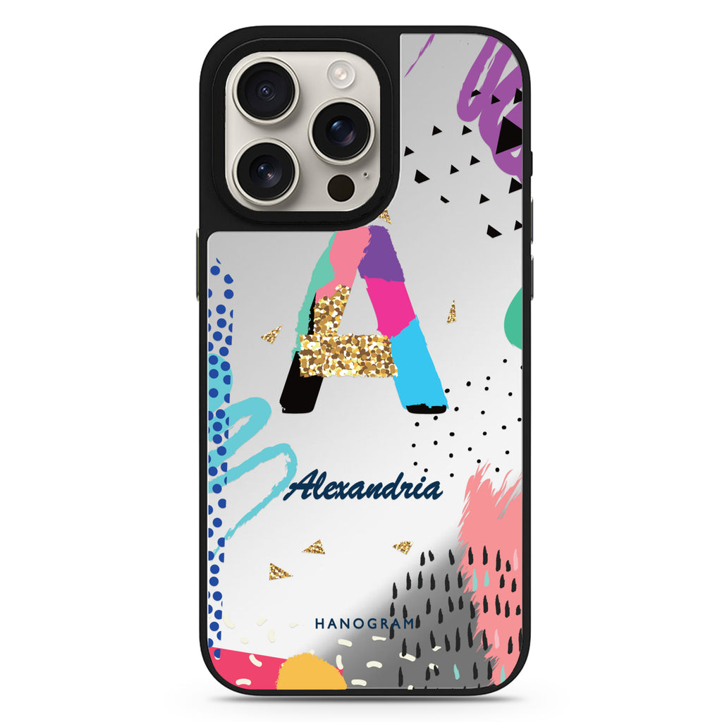 Artistic Monogram IV MagSafe compatible mirror case for iPhone 16/15/14 Pro Max and Pro, main view