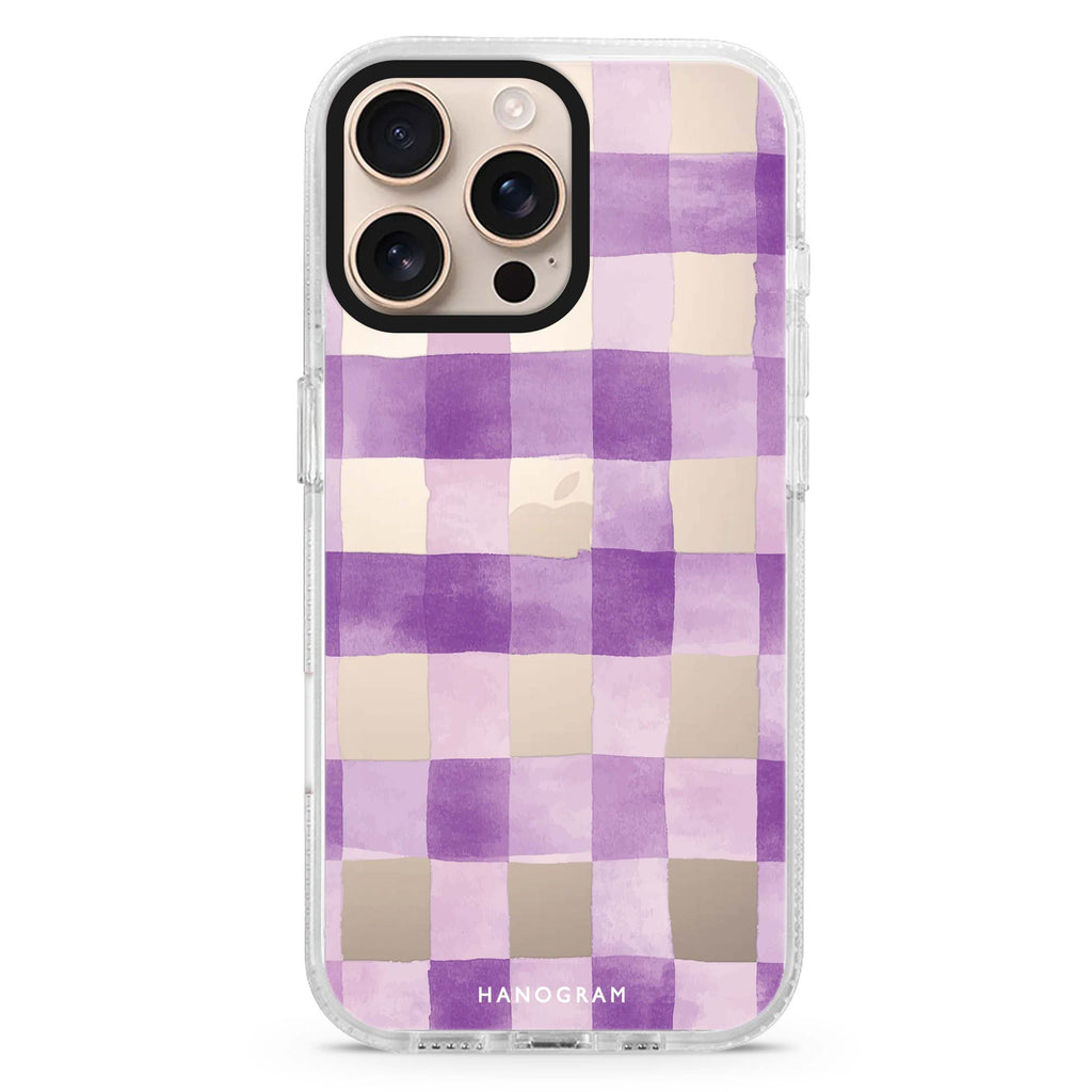 Lavender Checks MagSafe Compatible Ultra Clear Case