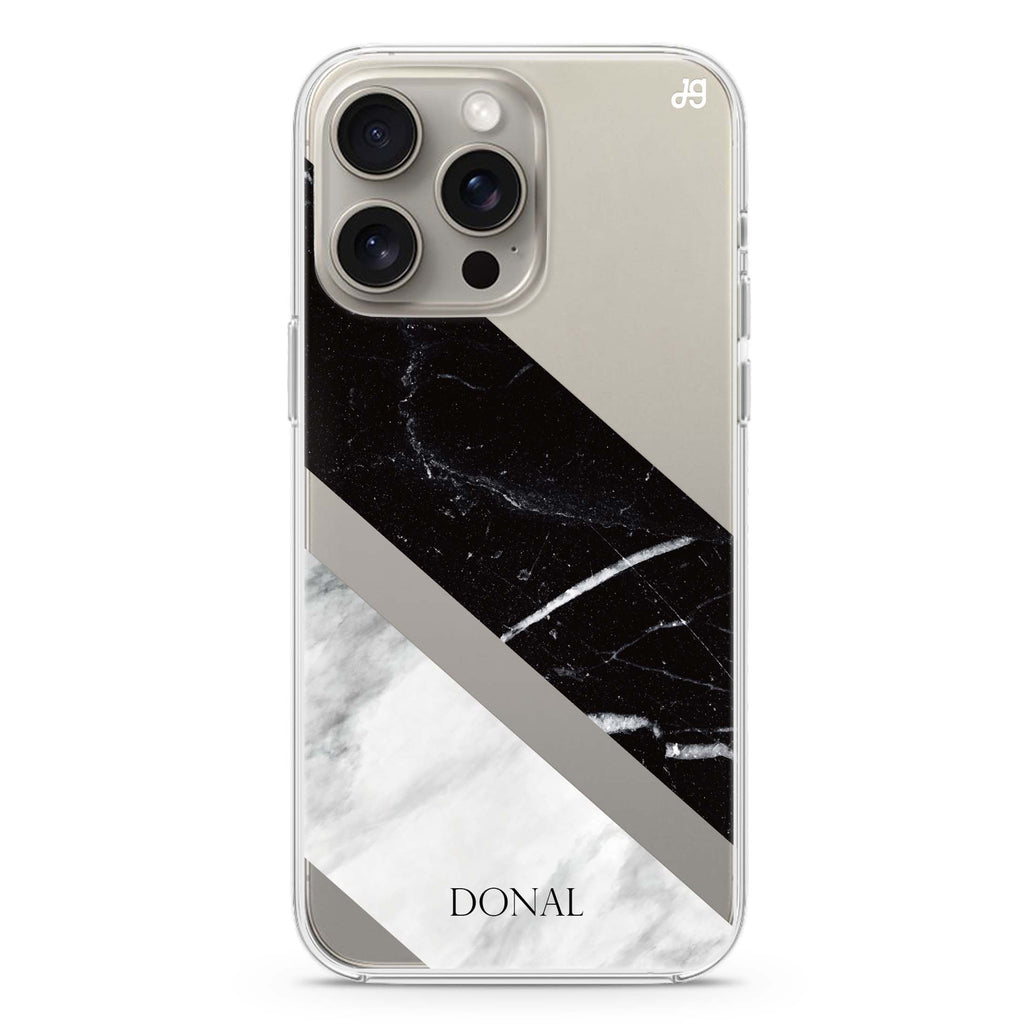 B & W Marble iPhone Ultra Clear Case