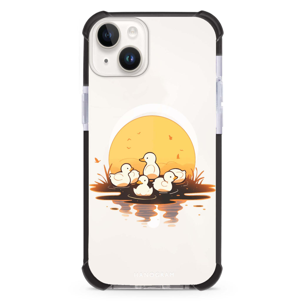 Dawn Duck Drift iPhone 13 Mini MagSafe Compatible Ultra Shockproof Case