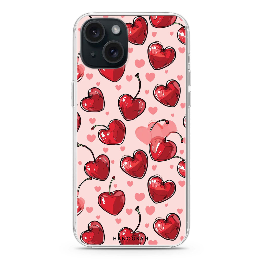Cherry Amore iPhone 15 Plus MagSafe Compatible Ultra Clear Case