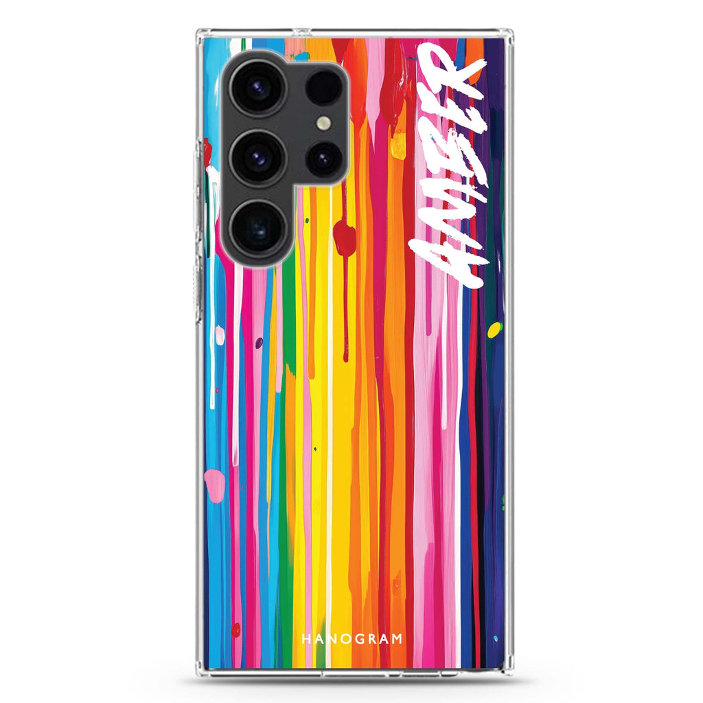 Colorwave personalized name Samsung Galaxy S26/S25/S24/S23/S22 Ultra ultra clear case, transparent design, main view