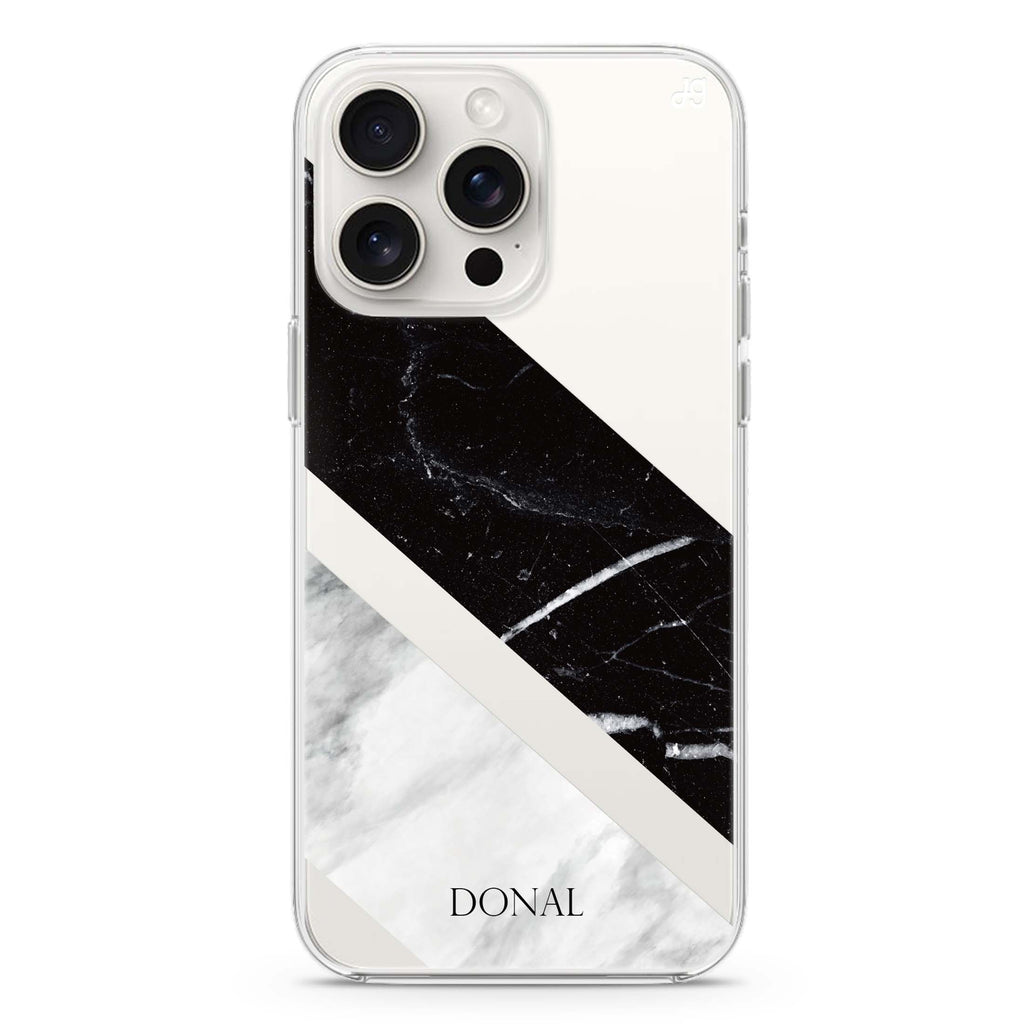 B & W Marble iPhone Ultra Clear Case