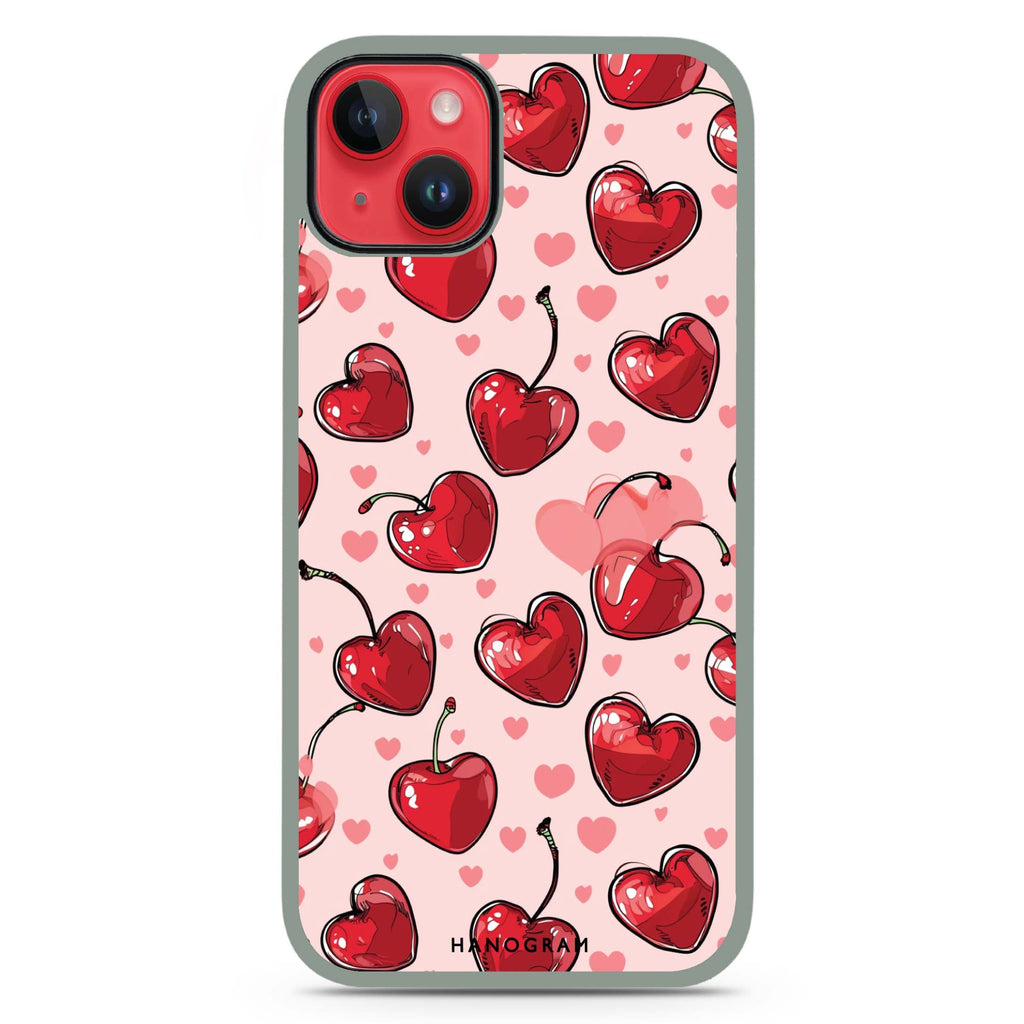 Cherry Amore iPhone 15 Plus Impact Guard Bumper Case