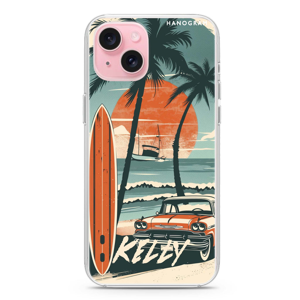 Surf Vibes iPhone 15 Plus MagSafe Compatible Ultra Clear Case