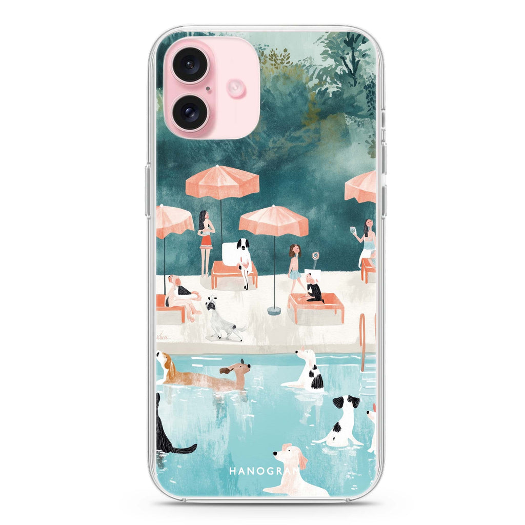 Paws by the Pool MagSafe Compatible Ultra Clear Case