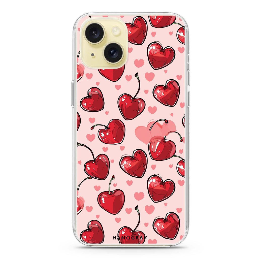 Cherry Amore iPhone 15 Plus Ultra Clear Case