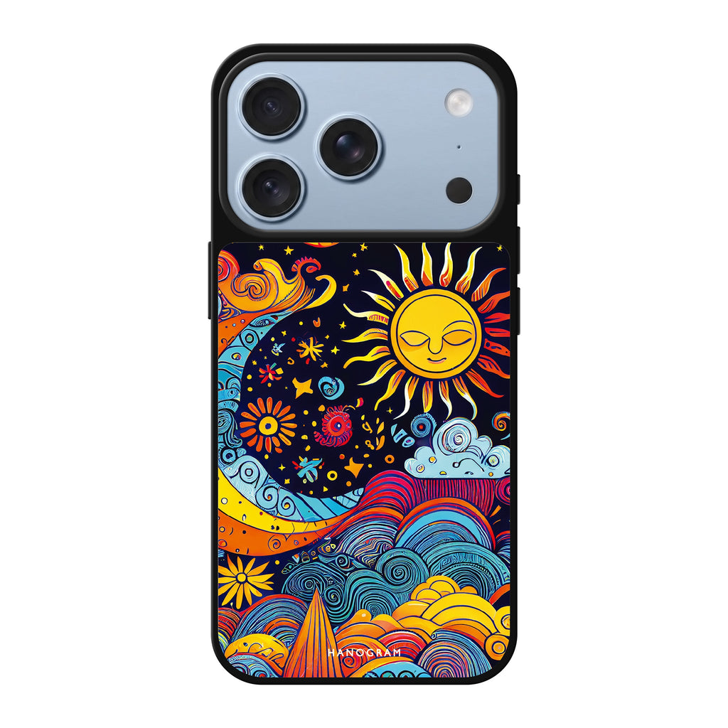 Sun Art summer sun abstract celestial iPhone 18 Pro Max mirror case