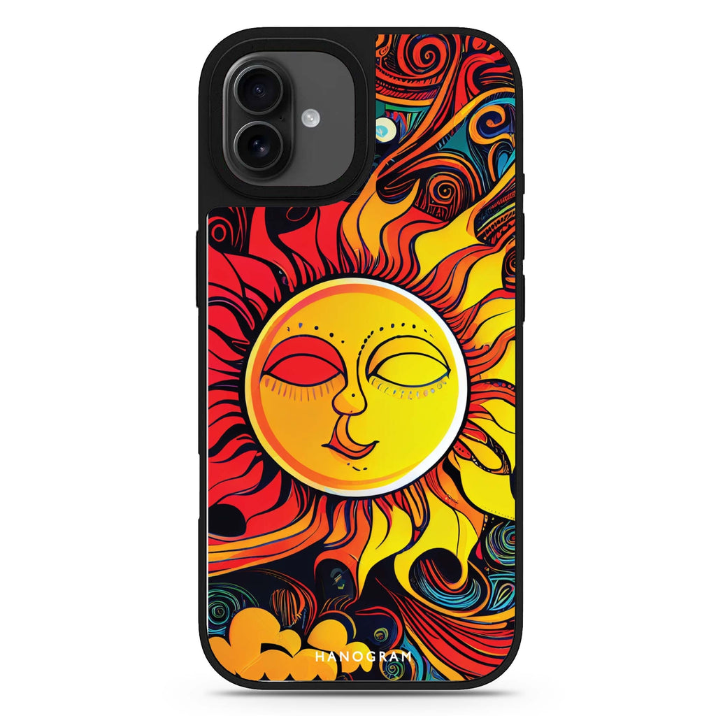 Sun imagination celestial design iPhone 17 mirror case
