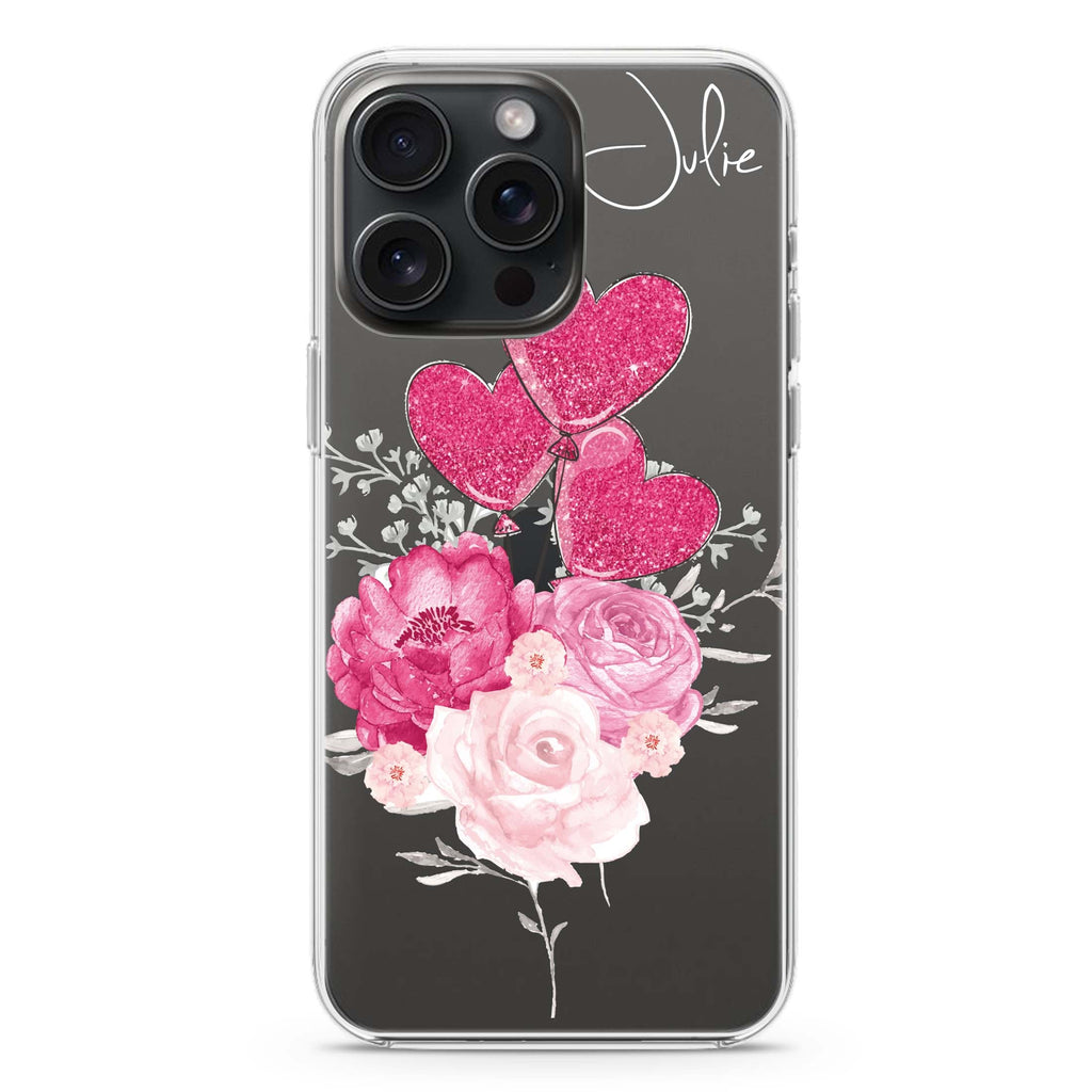 Sweet Heart With Rose iPhone Ultra Clear Case