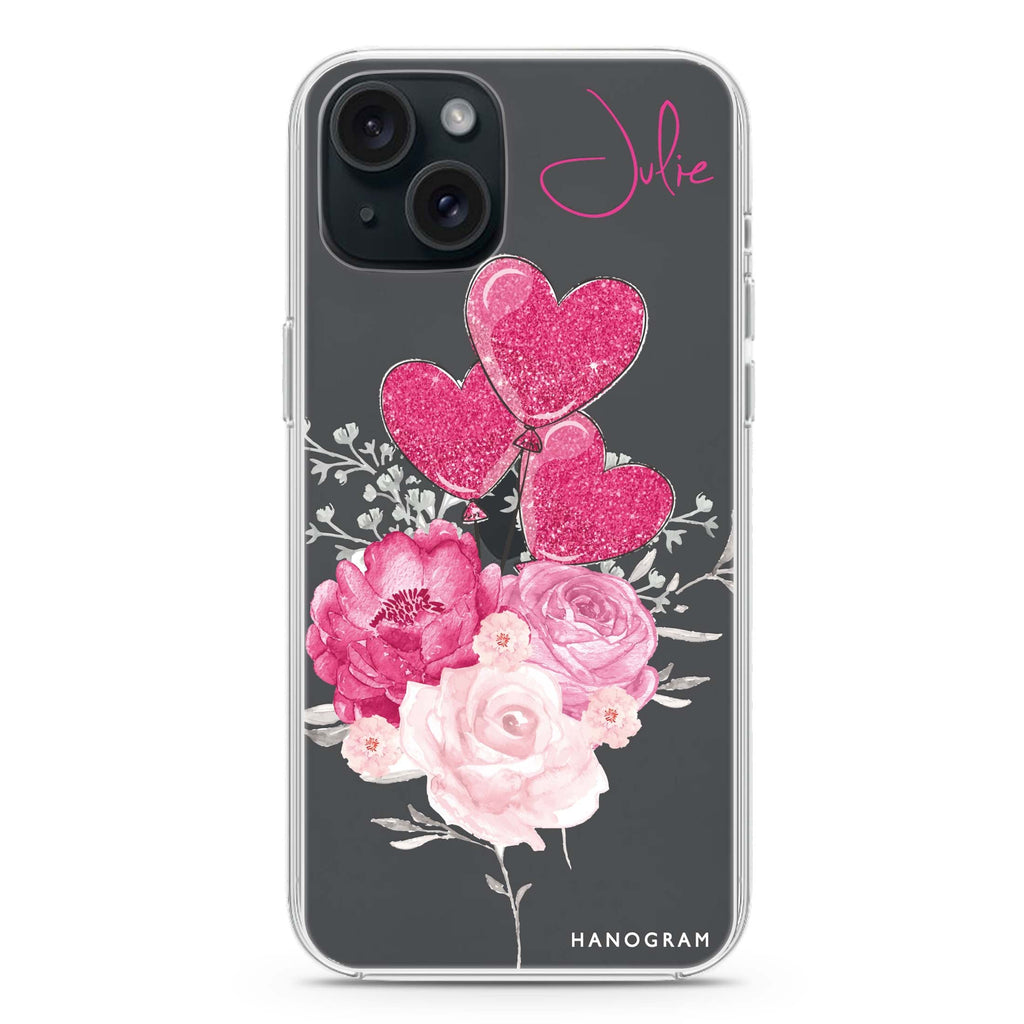 Sweet Heart With Rose iPhone Ultra Clear Case