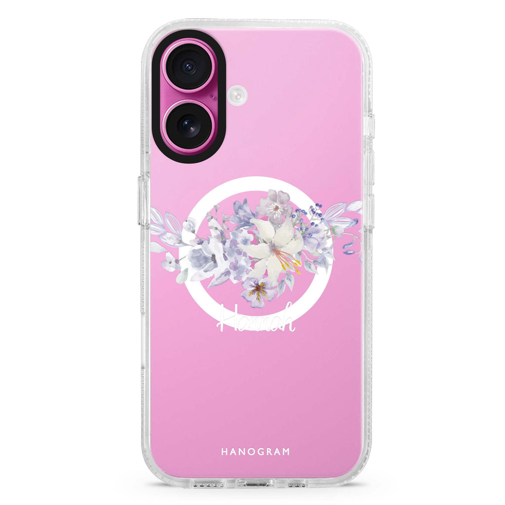 Serene Flowers & Me MagSafe Compatible iPhone 16 Ultra Clear Case - Personalized and Stylish Protection