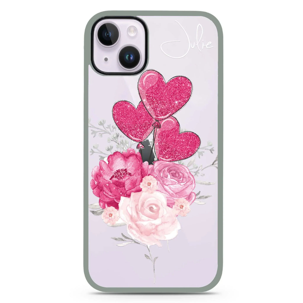 Sweet Heart With Rose iPhone 15 Plus Impact Guard Bumper Case