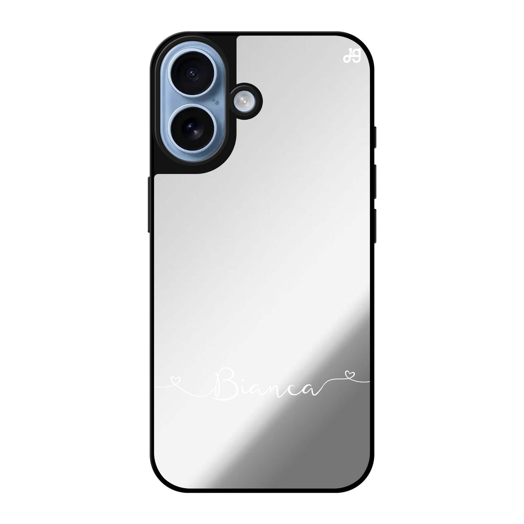 Reflective iPhone 16 Mirror Case –Loving Heart II Design
