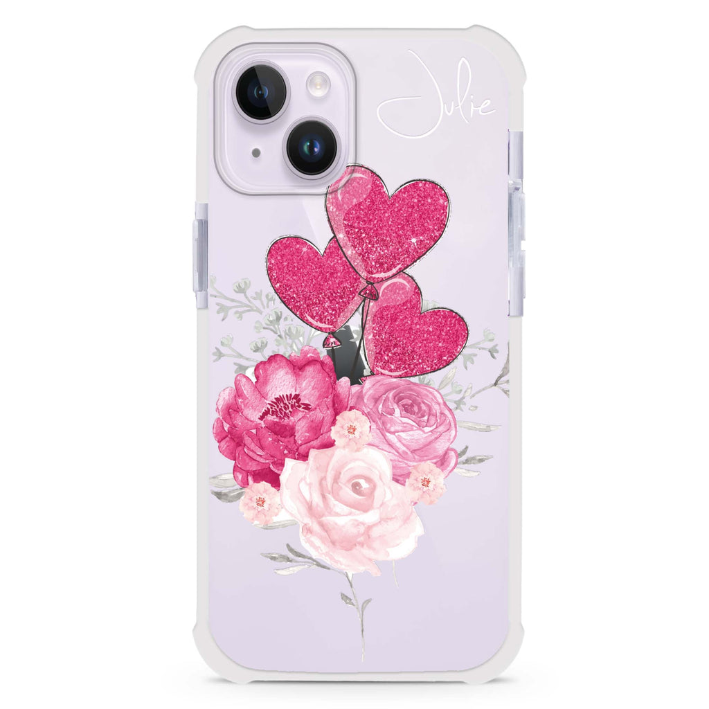 Sweet Heart With Rose iPhone 15 Plus Ultra Shockproof Case