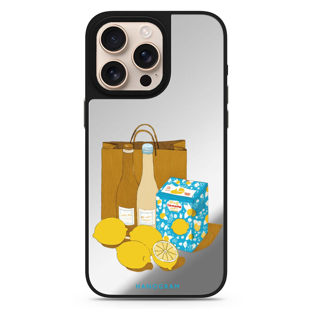 Lemon Market food-inspired design iPhone 16/15/14 Pro Max & Pro mirror case