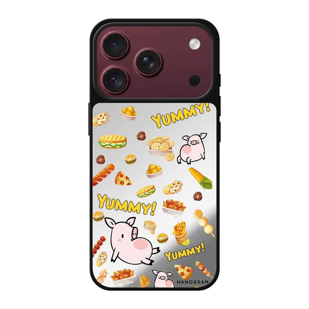 Yummy Piggy pig animal iPhone 18 Pro Max mirror case