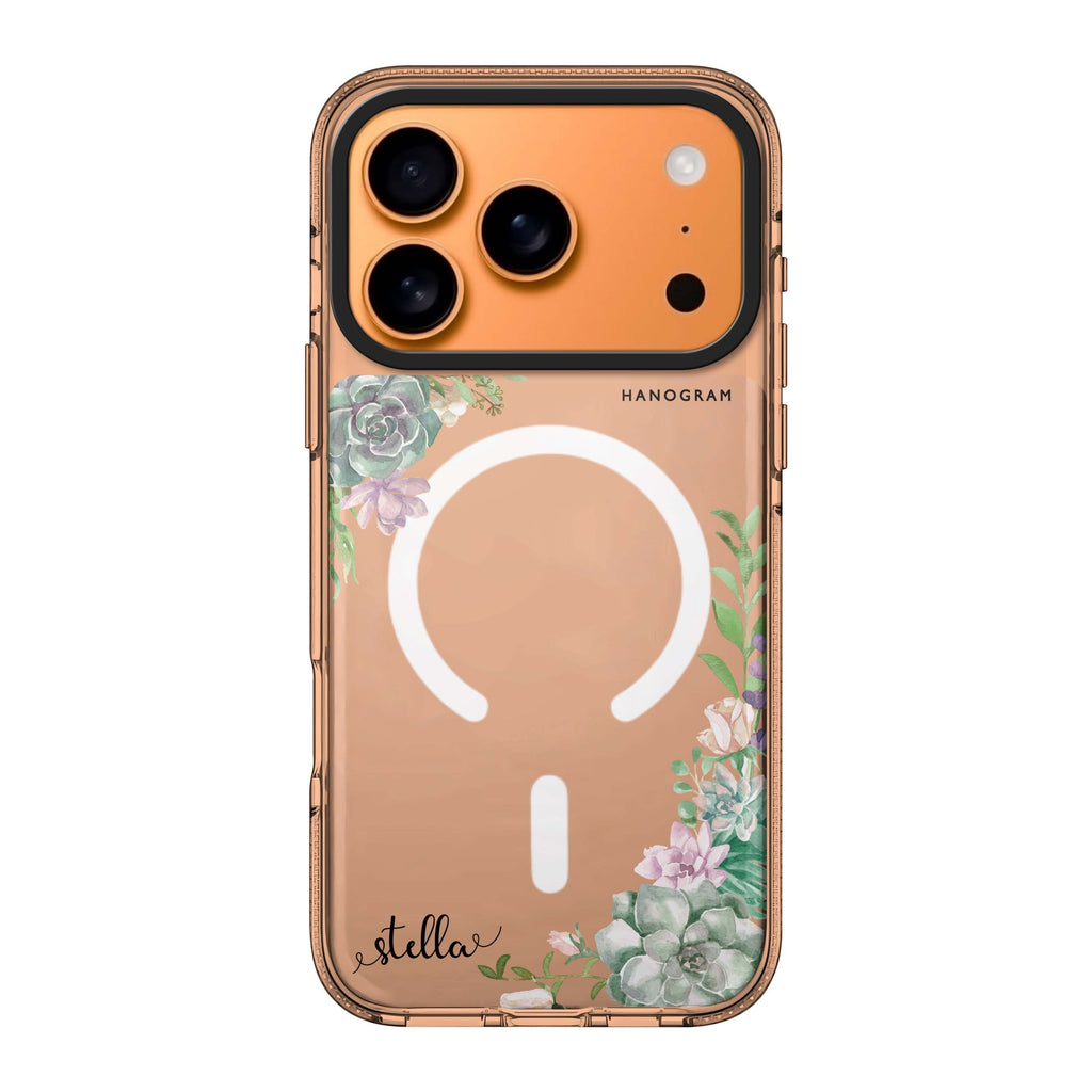 Rose in Wild personalized name pink flower floral iPhone 17 Pro Max ultra clear case