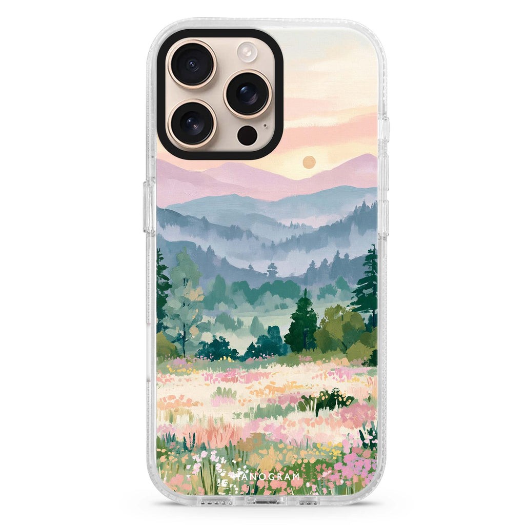 Daybreak over Wildflowers iPhone 16 Pro Max Ultra Clear Case - front view