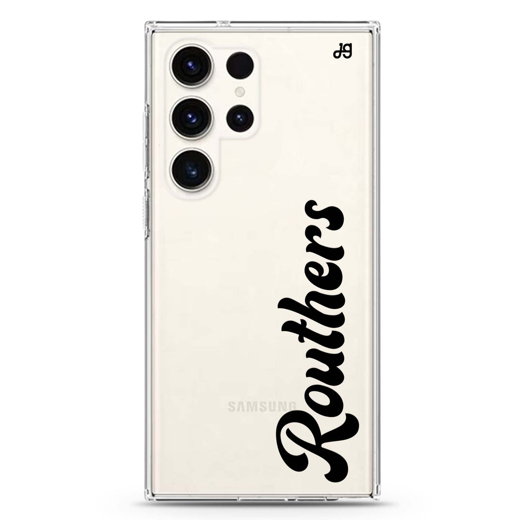 Modern Nameplate Samsung Galaxy Ultra Clear Case
