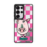 Custom Lovely Pig Samsung Galaxy S25 S24 S23 Ultra mirror case, front view