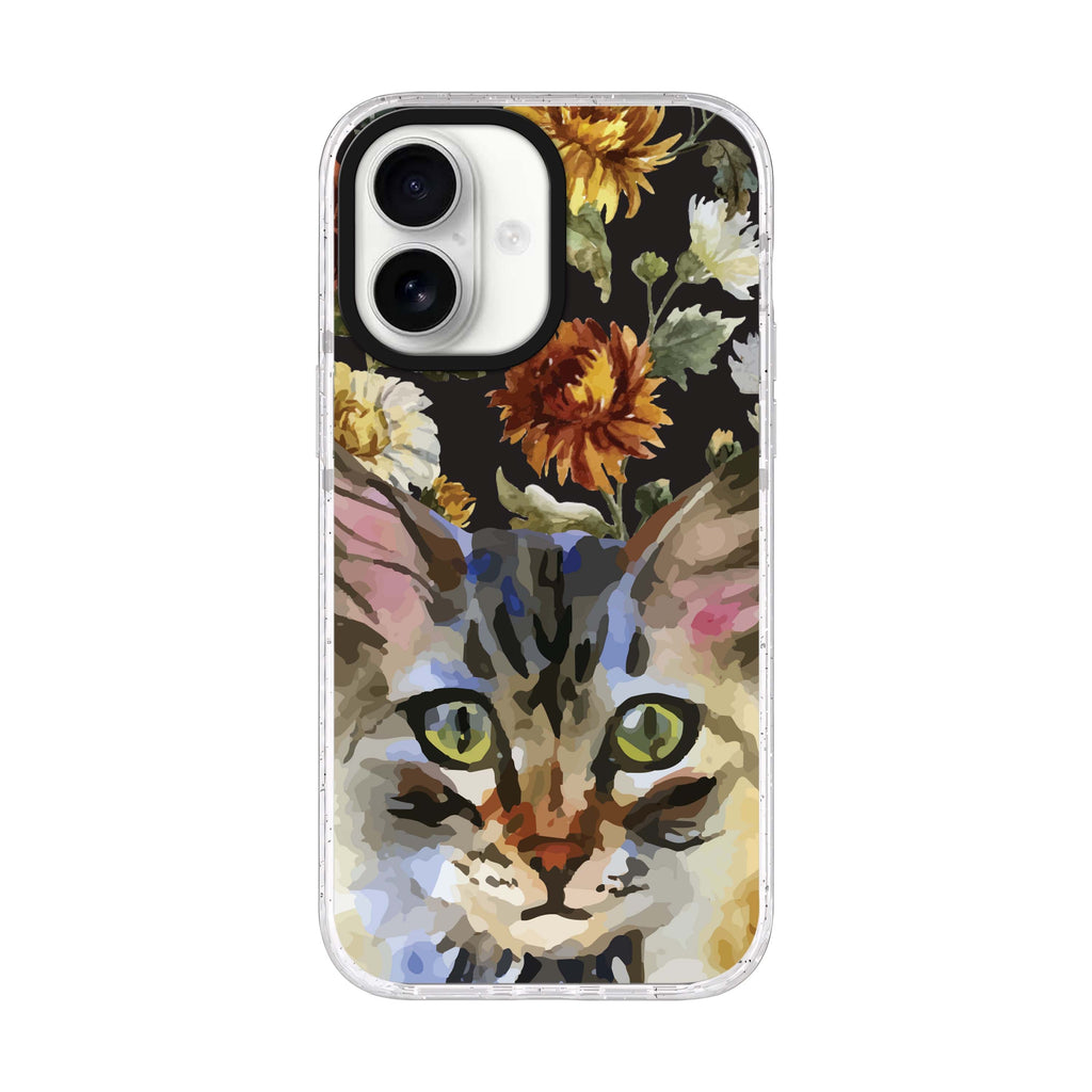Watercolour Cat Style 1 iPhone 17 ultra clear MagSafe case, front product view