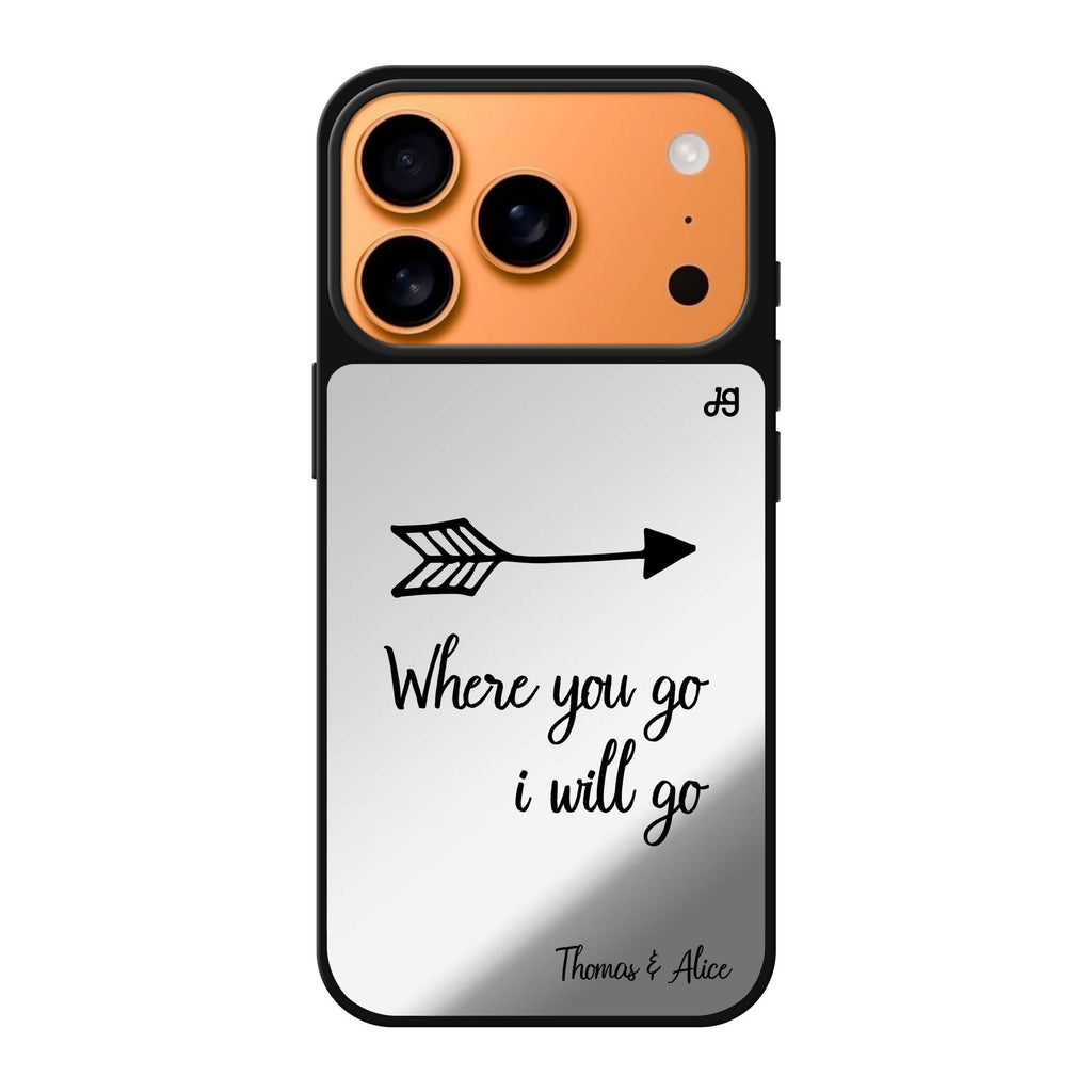 Always be true love with passion I personalized name valentines heart romantic iPhone 17 Pro Max mirror case