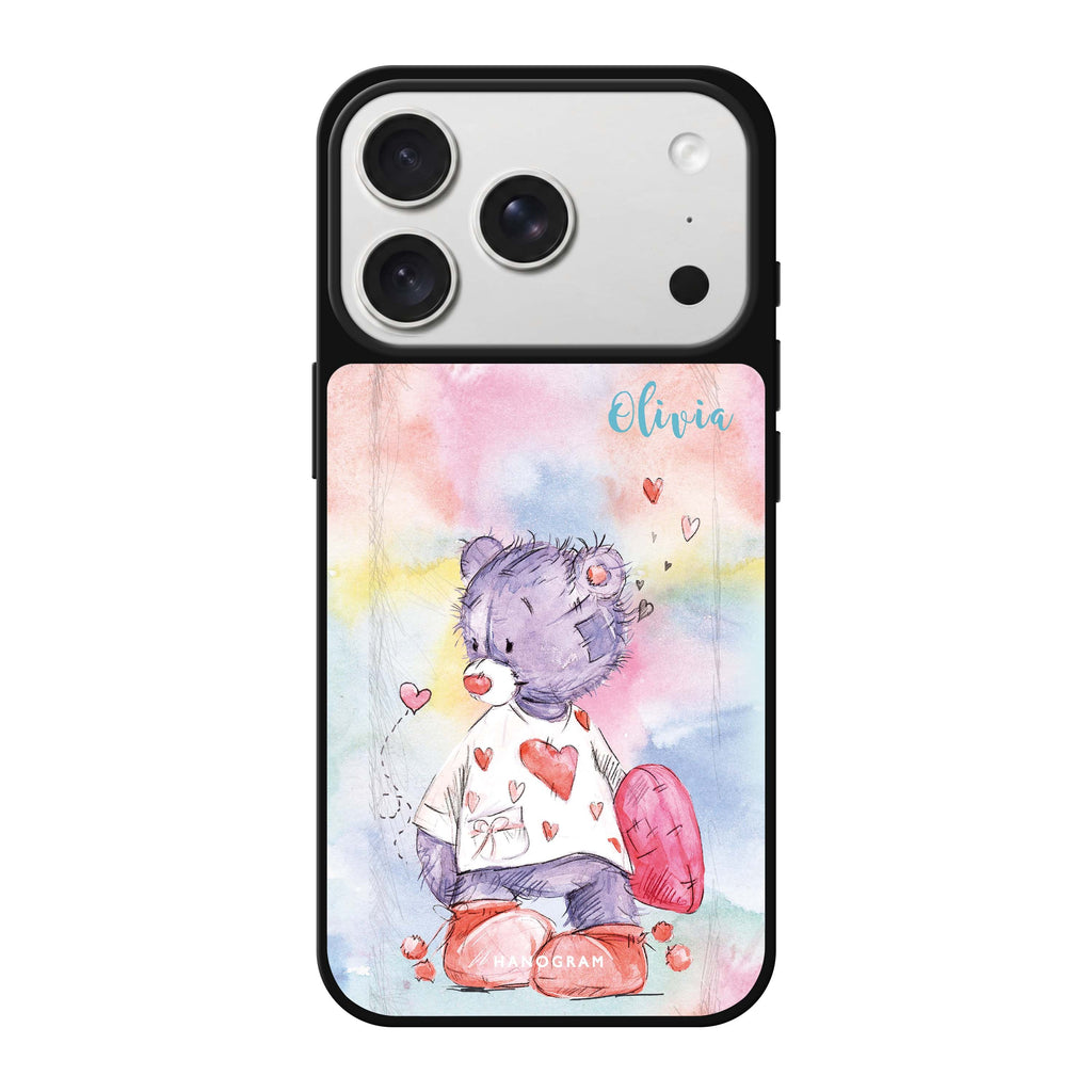 Sweet Bear #1 personalized name bear animal iPhone 18 Pro Max mirror case