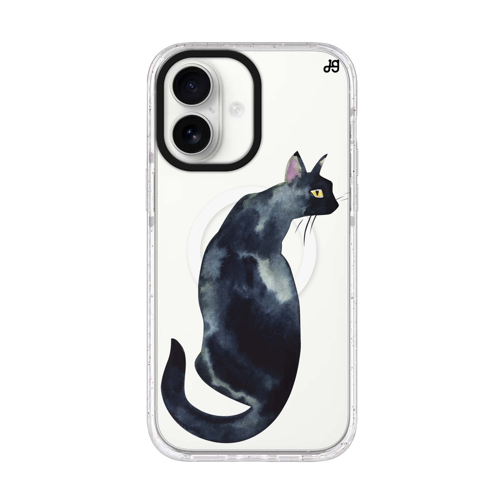 Watercolour Cat Style 6 iPhone 17 ultra clear MagSafe case, front product view
