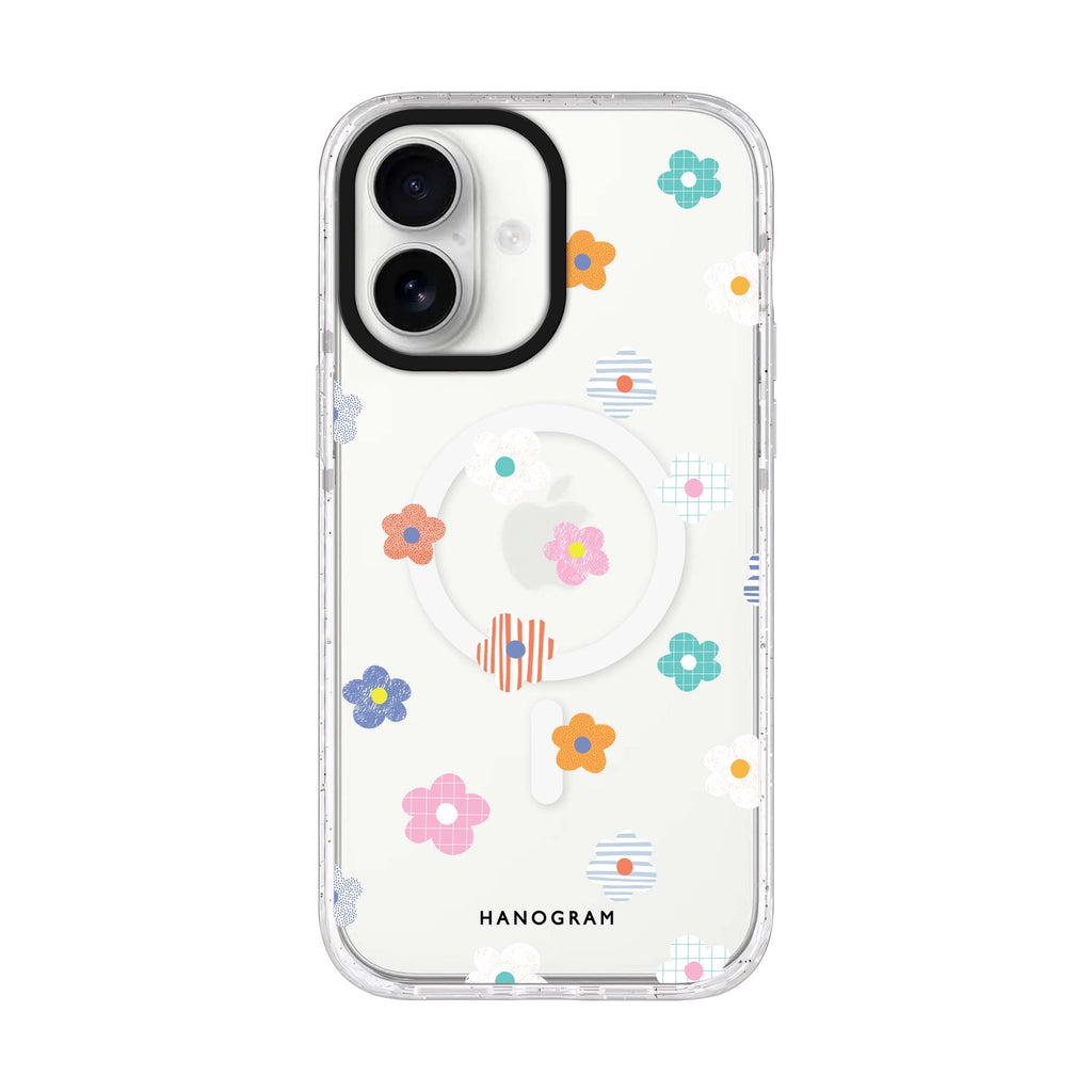 Floral Pattern Style 2 iPhone 17 ultra clear MagSafe case, front product view