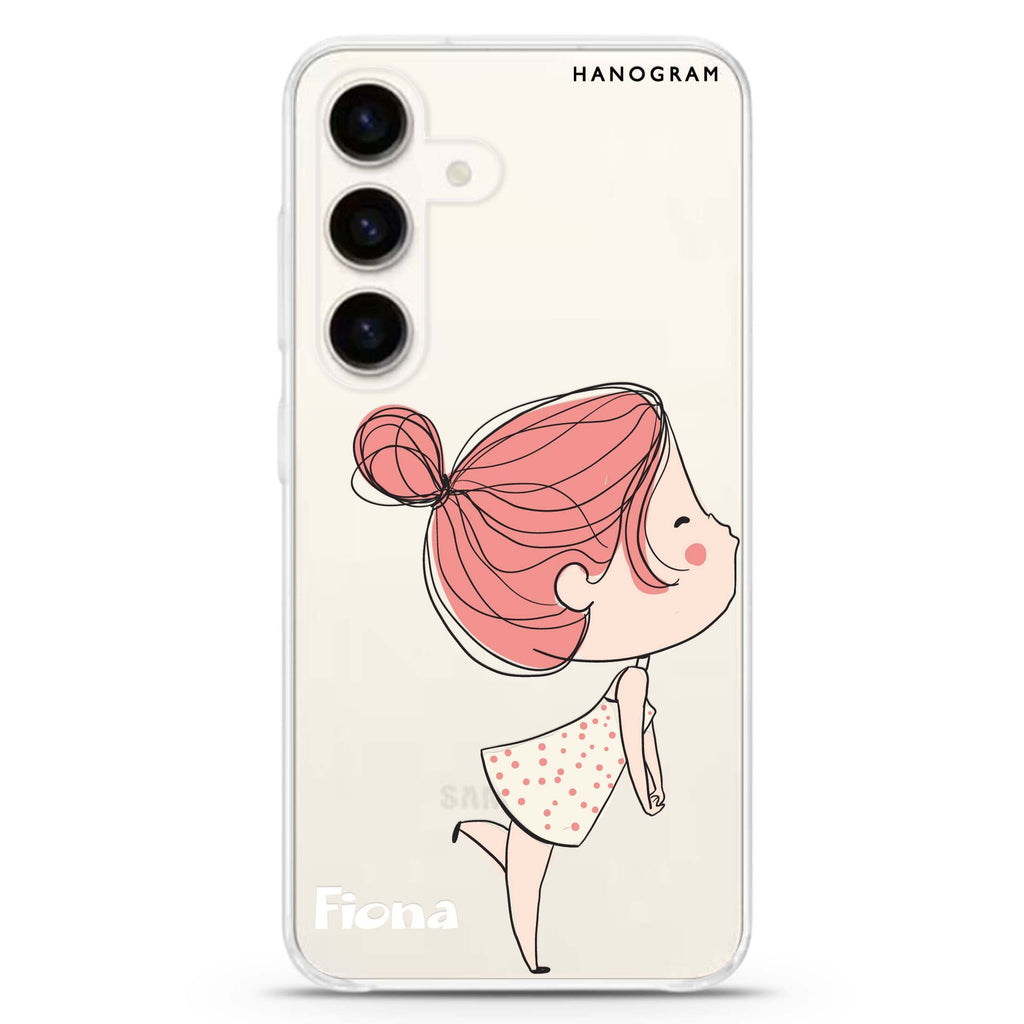 Cute girl kissing Samsung Galaxy Ultra Clear Case