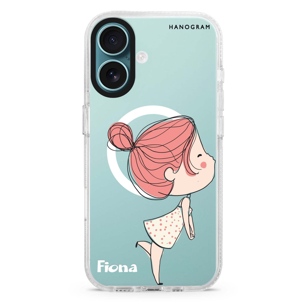 Cute girl kissing MagSafe Compatible iPhone 16 Ultra Clear Case - Personalized and Stylish Protection