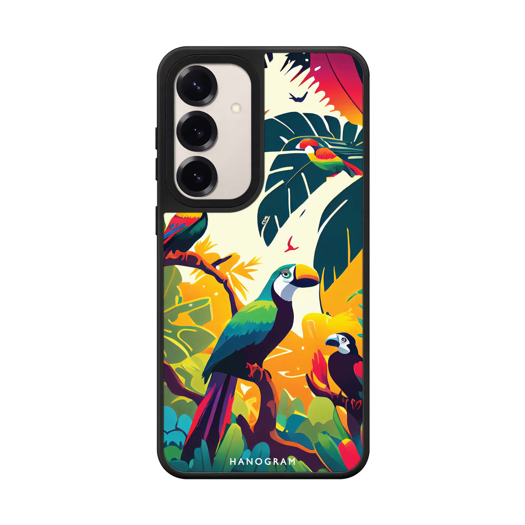 Tropical Birds Style 2 Samsung Galaxy mirror case front view