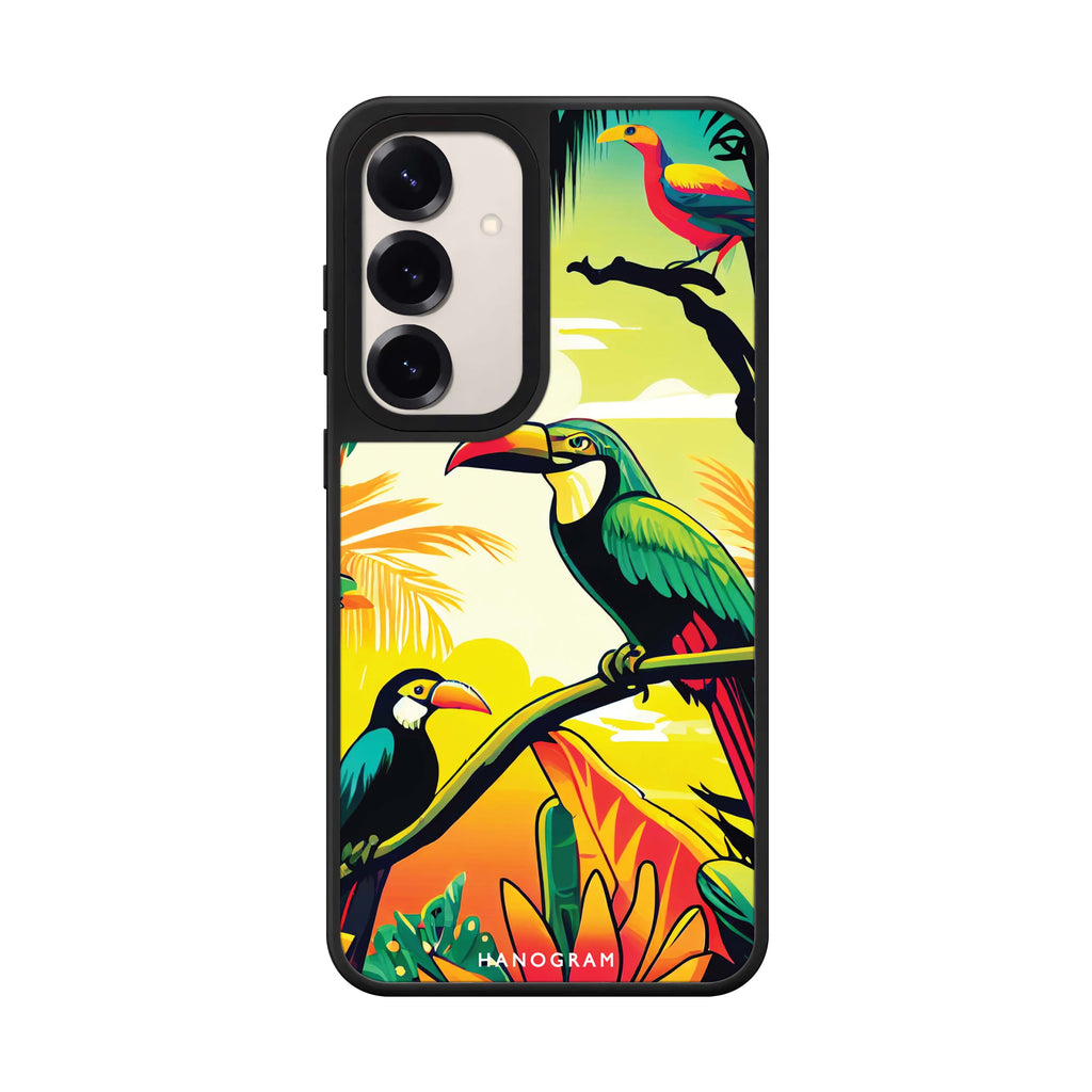 Tropical Birds Style 1 Samsung Galaxy mirror case front view