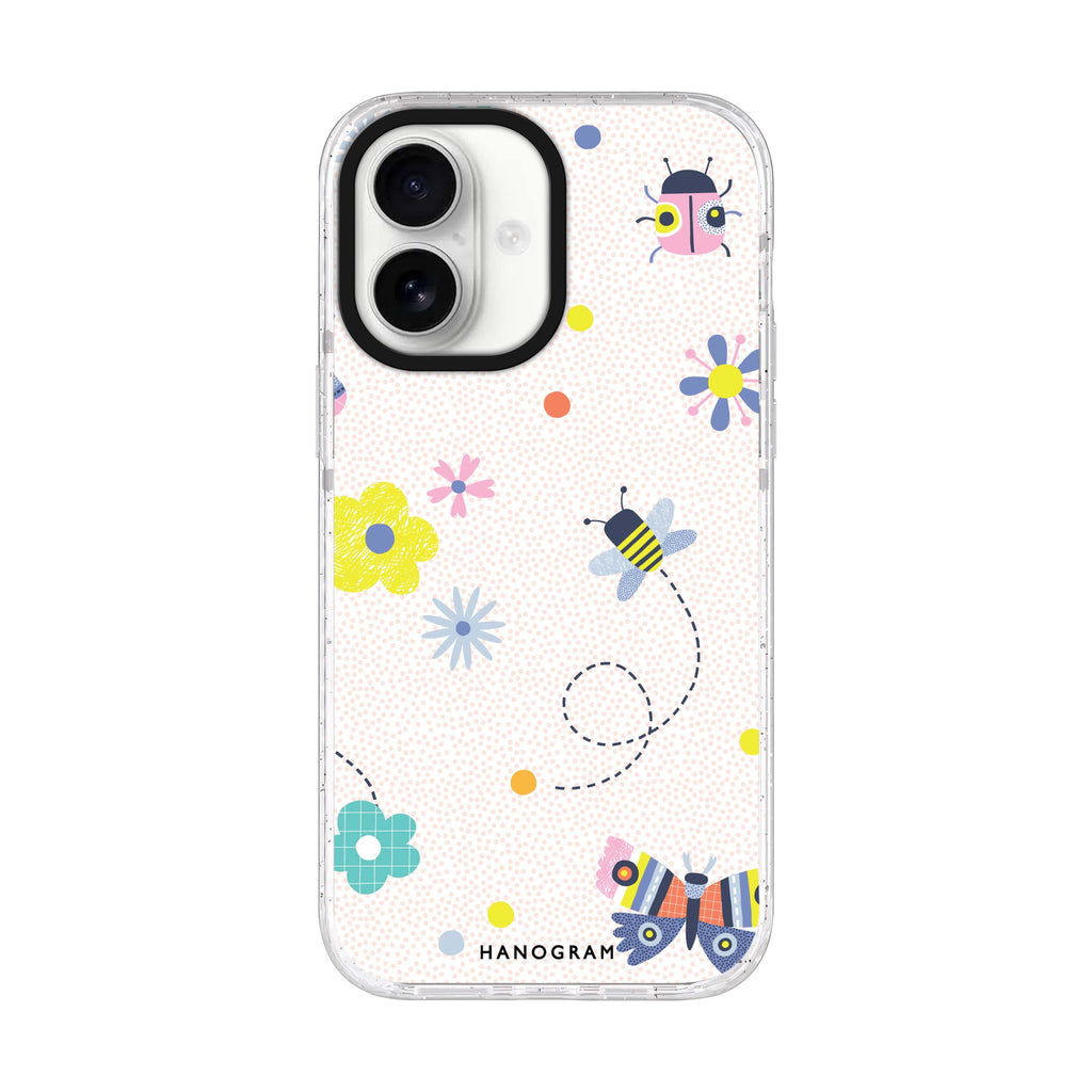 Cute Floral iPhone 17 ultra clear MagSafe case, front product view