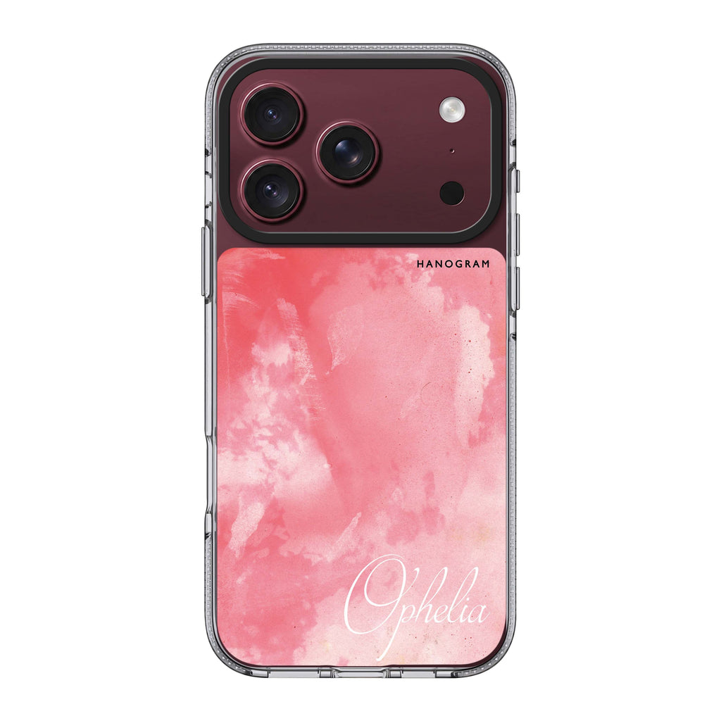 Red Colour Custom Name Ultra Clear Case