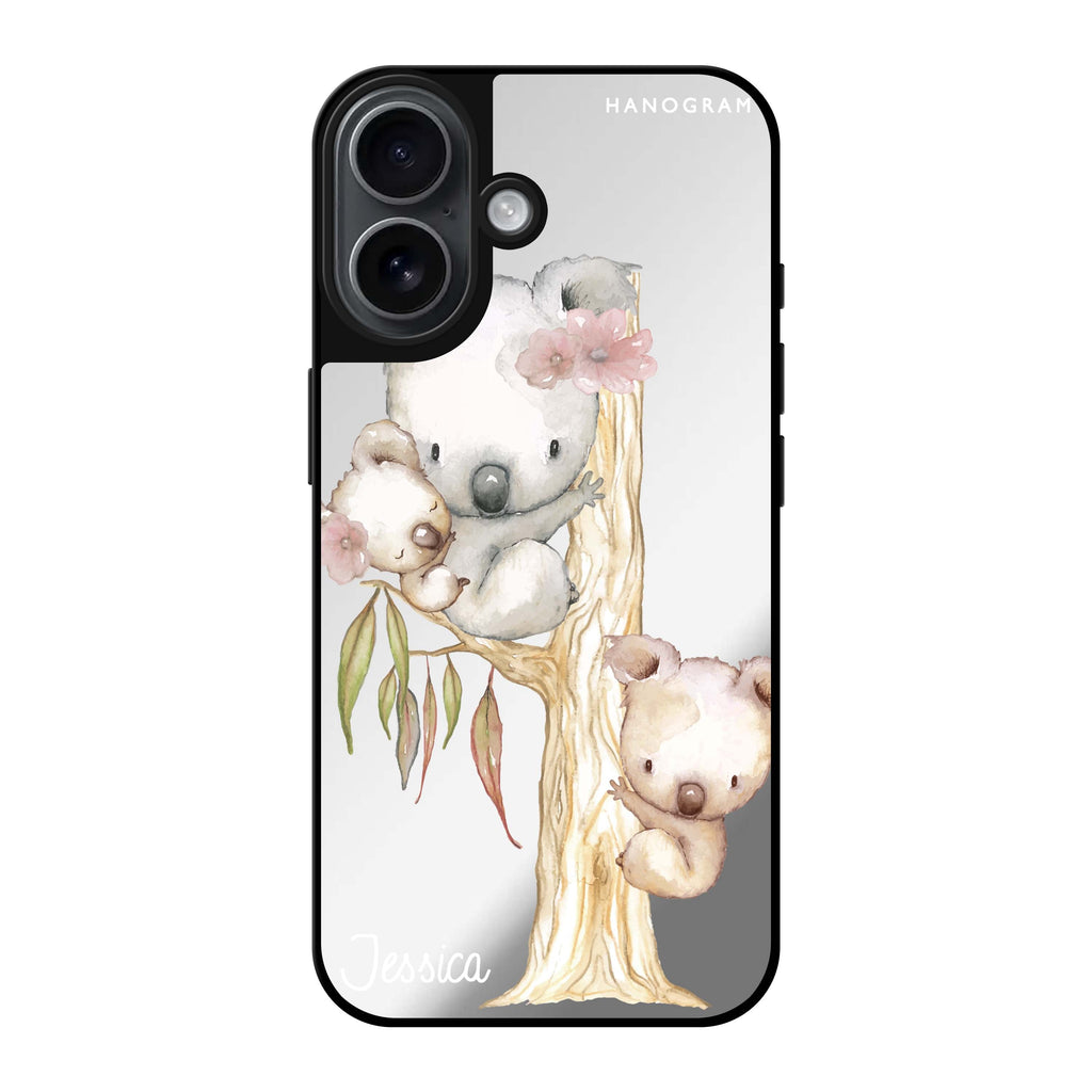 Reflective iPhone 16 Mirror Case –Koala Design