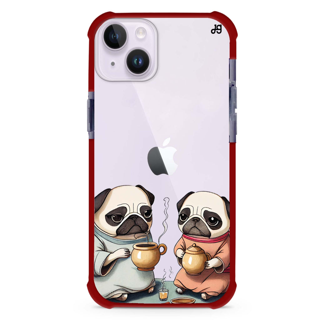 Pug Tea Time iPhone 15 Plus Ultra Shockproof Case