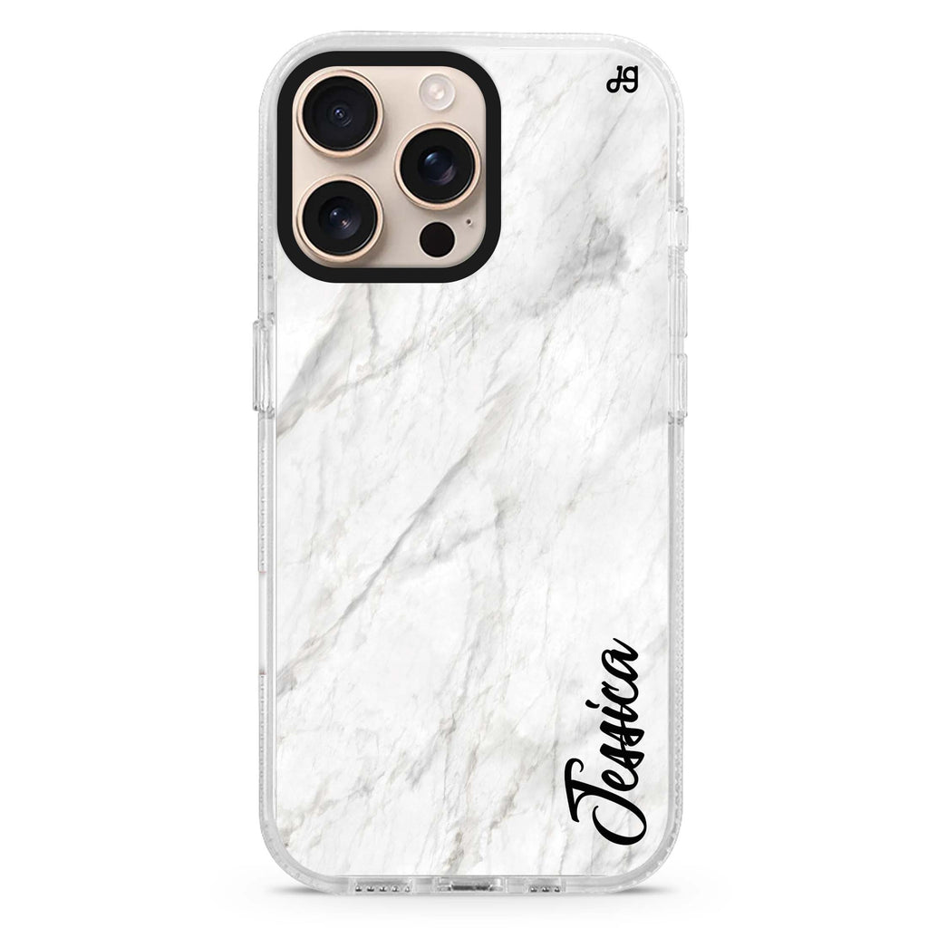 White Marble – Deep Love iPhone 16 Pro & 16 Pro Max Case - Personalized and Stylish Protection