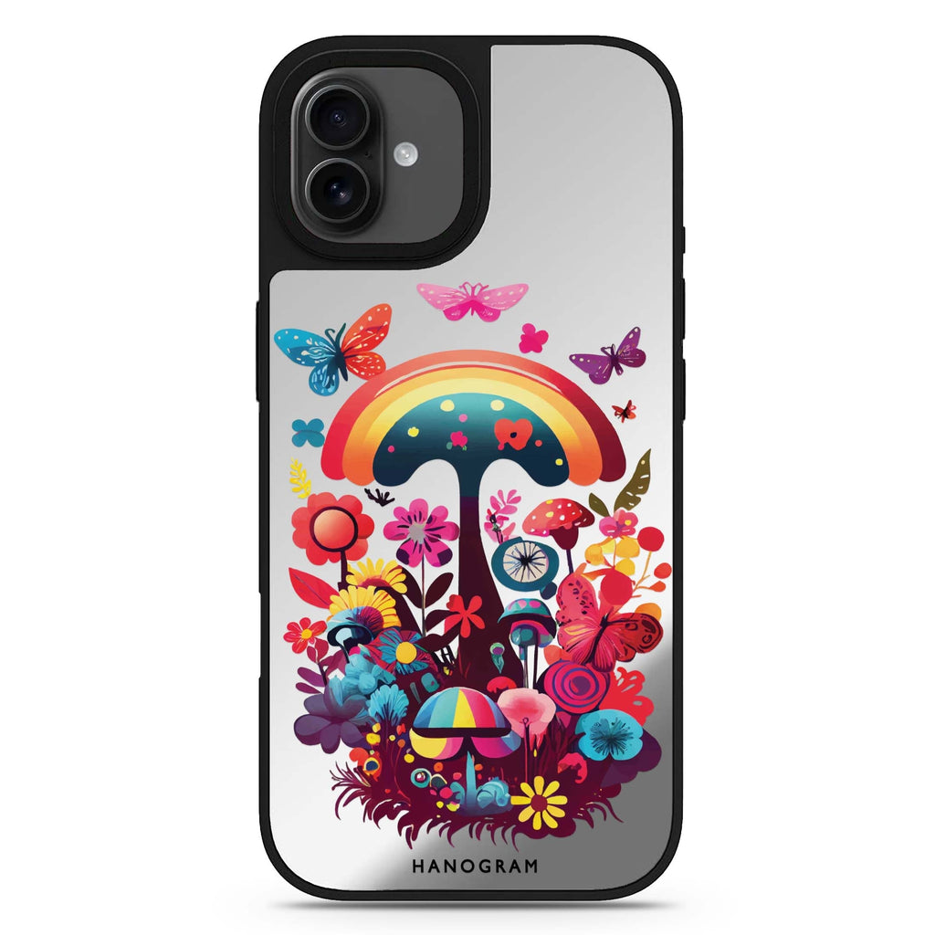 Magic Garden floral design iPhone 17 mirror case