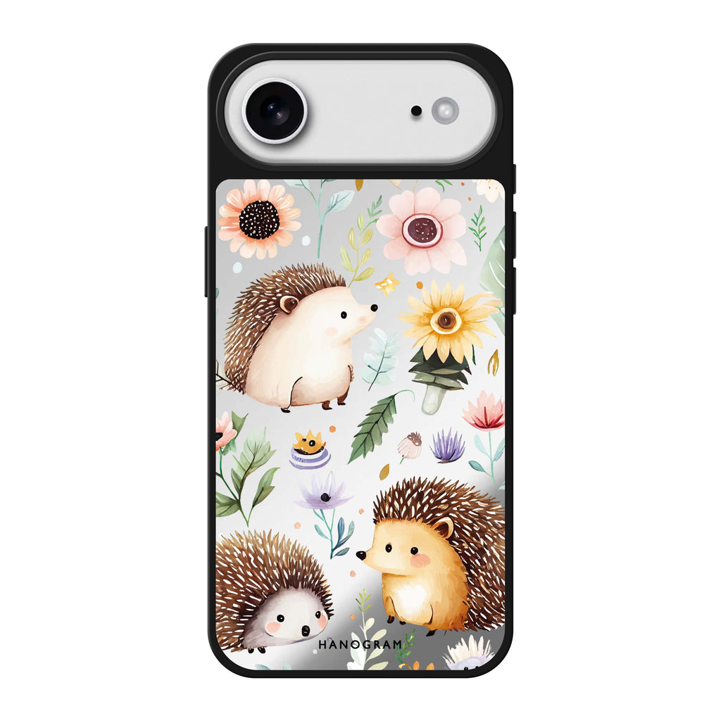 Hedgehog & Floral 鏡面手機殼