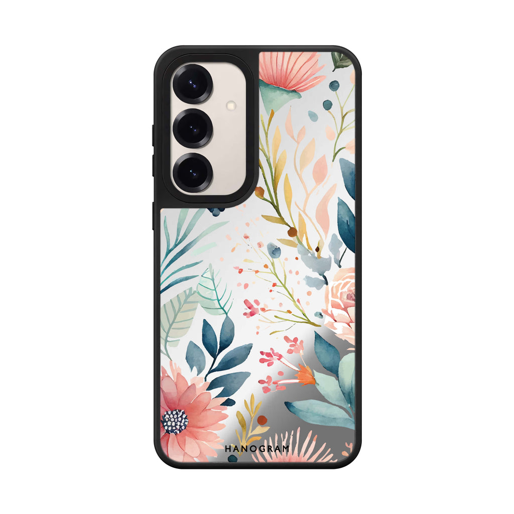 Floral Pattern Style 2 Samsung Galaxy mirror case front view