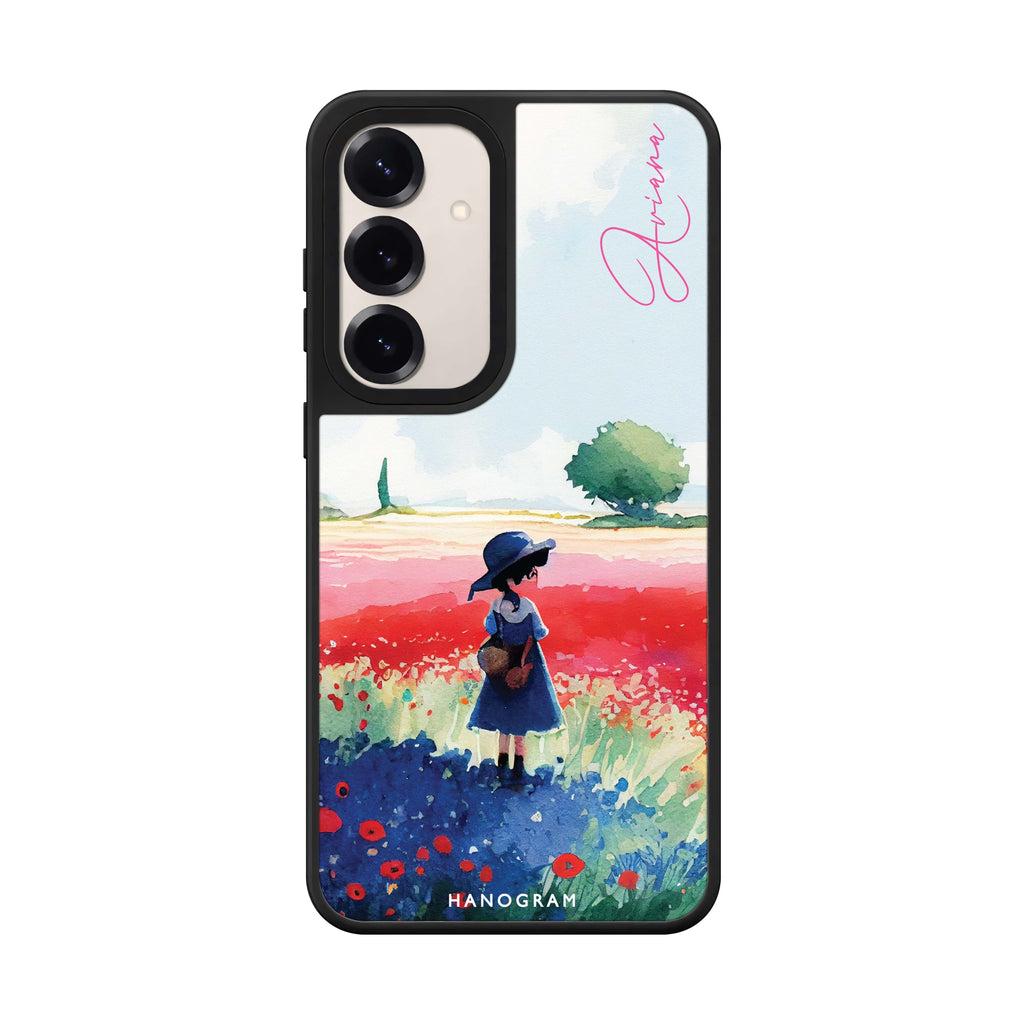 Custom name A Little Girl Samsung Galaxy mirror case front view
