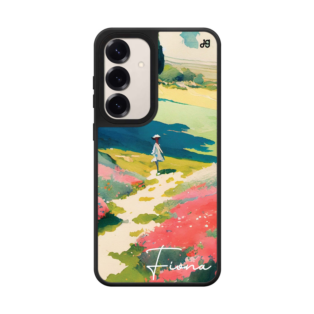 Custom name Abstract Drawing Samsung Galaxy mirror case front view
