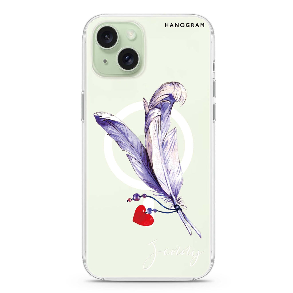 Feather Love iPhone 15 Plus MagSafe Compatible Ultra Clear Case