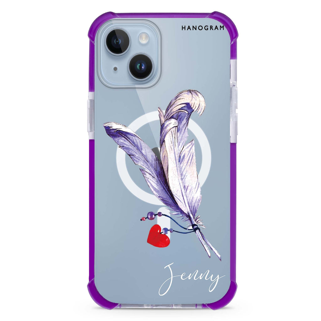 Feather Love iPhone 15 Plus MagSafe Compatible Ultra Shockproof Case