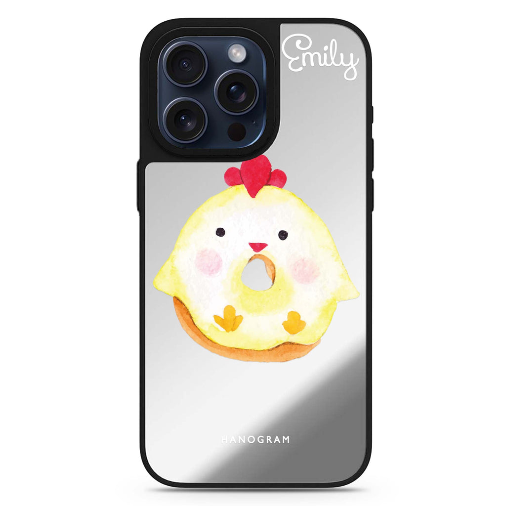 Sweet Donut Chick personalized name MagSafe mirror case for iPhone 16/15/14 Pro Max and Pro, main view
