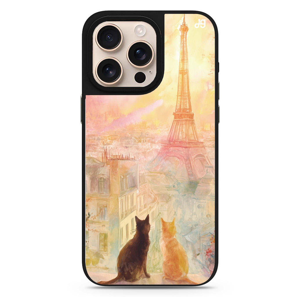 Paris Dream Cats cat design iPhone 16/15/14 Pro Max & Pro mirror case