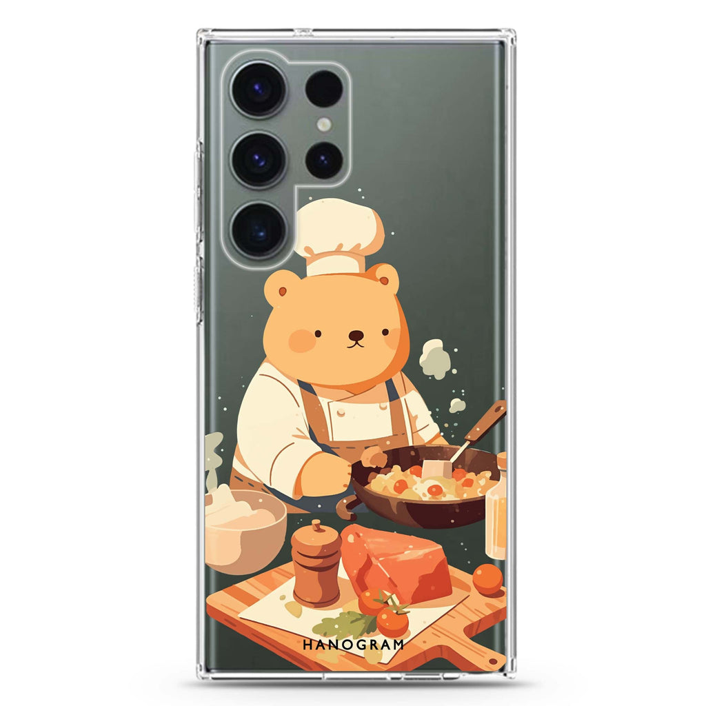 Culinary Bear Samsung Galaxy S26/S25/S24/S23/S22 Ultra ultra clear case, transparent design, main view